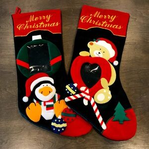 2 Photo Holder Christmas Stockings